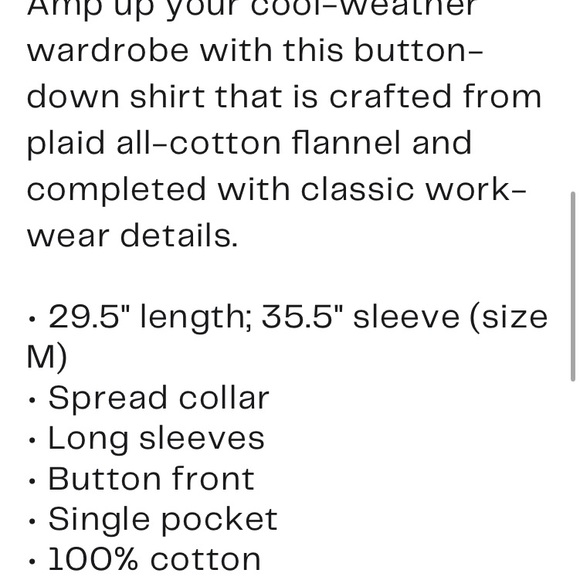 Flag & Anthem 100 percent cotton flannel shirt - Picture 14 of 14